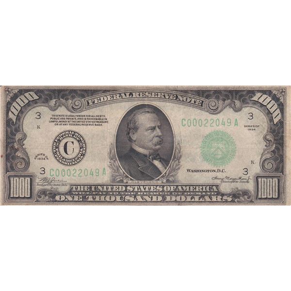 1934 $1000 Federal Reserve Note