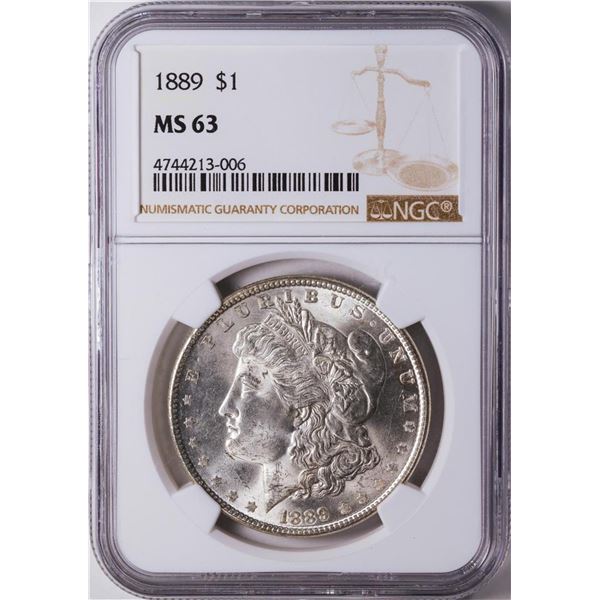 1889 $1 American Silver Eagle Dollar Coin NGC MS63