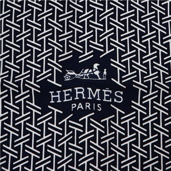 Hermes Black La Cravate-Foulard Silk Scarf