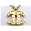Image 3 : Chanel Gold-tone Quilted CC Logo Pendant Necklace