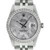 Image 1 : Rolex Mens Stainless Steel MOP Baguette Diamond 36MM Datejust Wristwatch
