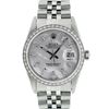 Image 2 : Rolex Mens Stainless Steel MOP Baguette Diamond 36MM Datejust Wristwatch