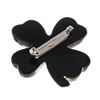 Image 2 : Chanel Black Clover Rhinestone Brooch