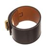Image 3 : Hermes Black Wide Leather Bracelet