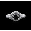Image 2 : 2.45 ctw Black Diamond Ring - 18KT White Gold