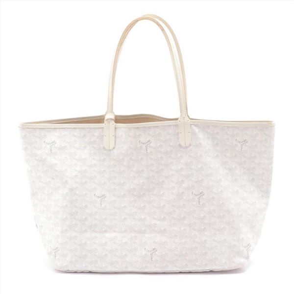 Goyard White Goyardine Coated Canvas St. Louis PM Tote Handbag
