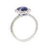 Image 4 : 1.98 ctw Sapphire and Diamond Ring - 14KT White Gold