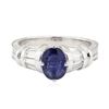 Image 2 : 1.85 ctw Sapphire and Diamond Ring - 18KT White Gold