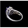 Image 3 : 14KT White Gold 2.88 ctw Tanzanite and Diamond Ring
