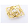 Image 3 : Chanel Gold-tone CC Square Brooch