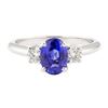 Image 2 : 2.15 ctw Sapphire And Diamond Ring - 14KT White Gold