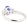 Image 3 : 2.15 ctw Sapphire And Diamond Ring - 14KT White Gold
