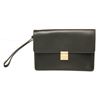 Image 1 : Louis Vuitton Black Leather Selenga Clutch Bag