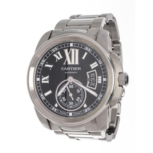 Cartier Black Face Calibre De Cartie Watch