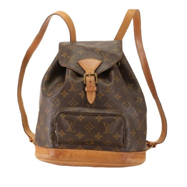 Louis Vuitton Brown Monogram Canvas Leather Montsouris PM Backpack