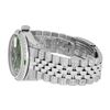 Image 6 : Rolex Mens Stainless Steel Green Diamond Lugs & Emerald Datejust Wristwatch