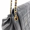 Image 7 : Chanel Navy Blue Quilted Chocolate Bar Lambskin Leather Accordion Reissue Flap S