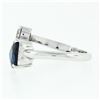Image 7 : NEW 18K White Gold 2.71 ctw GIA Heart Blue Sapphire Diamond Moi et Toi Bypass Ri