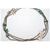 Image 1 : Chanel Silver-tone Metal Green Lab-created Gemstones CC Long Necklace