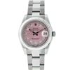 Image 2 : Rolex Womens Midsize 31mm Pink String Diamond Datejust Wristwatch