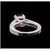 Image 3 : 14KT White Gold 1.98 ctw Tanzanite and Diamond Ring