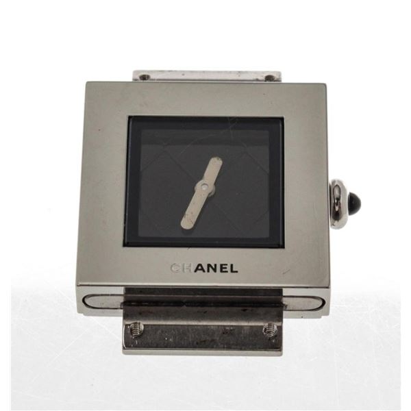 Chanel Black Silver Dial Quartz Ladies Watch