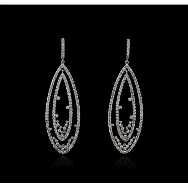 14KT White Gold 4.66 ctw Diamond Earrings