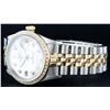 Image 4 : Rolex Mens 2 Tone Mother Of Pearl Baguette Diamond 36 Datejust Wristwatch