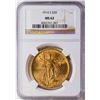 Image 1 : 1914-S $20 Saint Gaudens Double Eagle Gold Coin NGC MS62