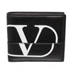 Image 1 : Valentino Black Leather Logo Print Bifold Wallet