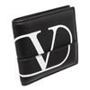 Image 2 : Valentino Black Leather Logo Print Bifold Wallet