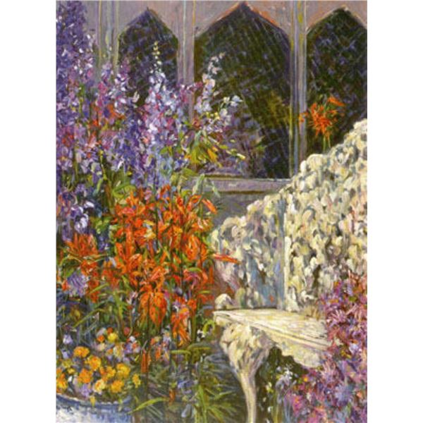 A Place in the Garden by Henri Plisson on paper