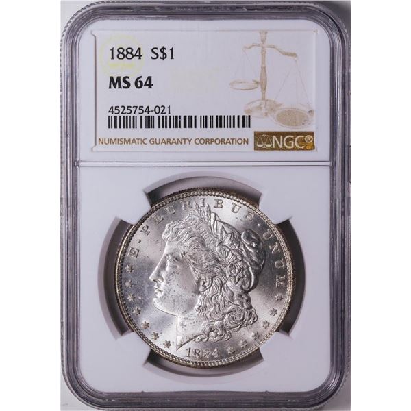 1884 $1 American Silver Eagle Dollar Coin NGC MS64
