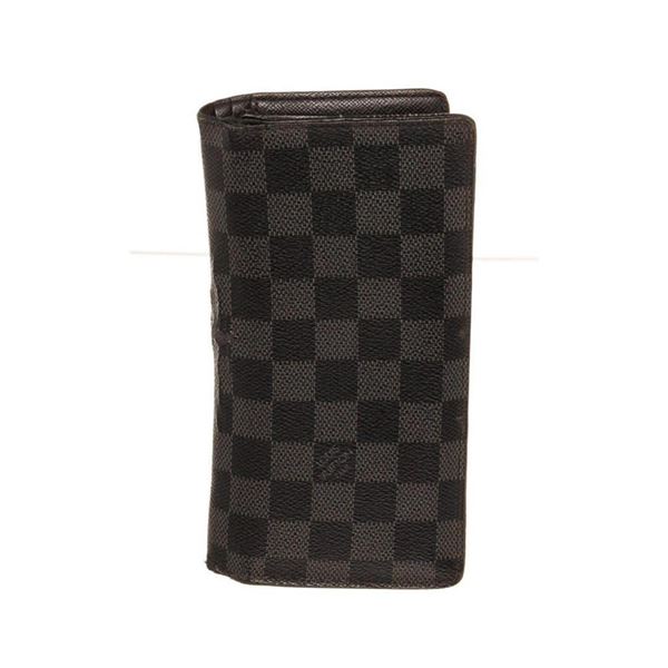 Louis Vuitton Black Graphite Damier Canvas Brazza Wallet