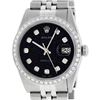 Image 1 : Rolex Mens Stainless Steel Black Diamond 36MM Datejust Wristwatch