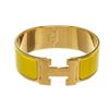 Image 1 : Hermes Yellow Wide Clic Clac Bracelet
