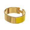 Image 3 : Hermes Yellow Wide Clic Clac Bracelet