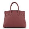 Image 2 : Hermes Pink Clemence Leather Palladium Hardware Birkin handbag