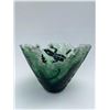 Image 3 : Green Lizard sculpted glass bowl by Santana Art Glass