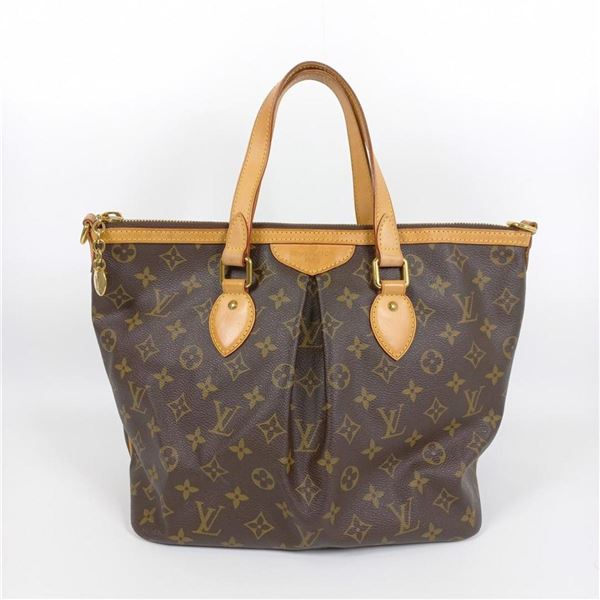 Louis Vuitton Brown Monogram Canvas Leather Palermo PM Shoulder Bag