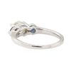 Image 3 : 0.90 ctw Diamond and Sapphire Ring - 14KT White Gold