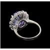 Image 3 : 14KT White Gold 6.27 ctw Tanzanite, Sapphire and Diamond Ring