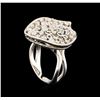 Image 4 : 14KT White Gold 0.88 ctw Diamond Ring