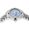 Image 2 : Rolex Ladies Stainless Steel Quickset Blue MOP Diamond Lugs Datejust Wristwatch