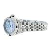 Image 4 : Rolex Ladies Stainless Steel Quickset Blue MOP Diamond Lugs Datejust Wristwatch