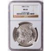 Image 1 : 1885-O $1 American Silver Eagle Dollar Coin NGC MS65