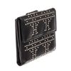 Image 2 : Christian Dior Black Lambskin Leather Cannage Studded Bifold Wallet