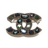 Image 1 : Chanel Gold CC Rhinestone Brooch