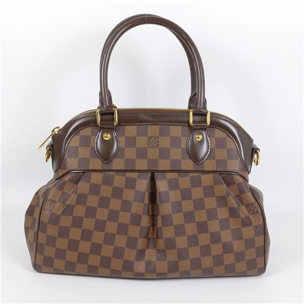 Louis Vuitton Damier Ebene Canvas Leather Trevi PM Handbag