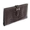 Image 2 : Hermes Black Alligator Leather Bearn Wallet